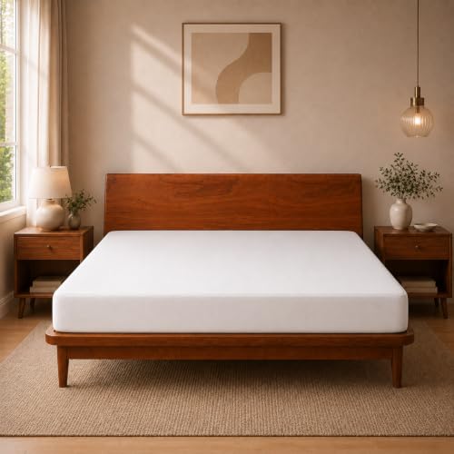 Image of Utopia Bedding Waterproof Mattress Protector King Size, Cotton Terry Bed Cover, Breathable Mattress Cover & Bed Protector for Double Bed, Elastic Fitted Waterproof Mattress Cover, 198 x 183 cm