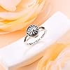 S925 Sterling Silver Always in My Heart Cremation Urn Ring for Ashes Keepsake Urn Jewelry Memorial Ring for Women