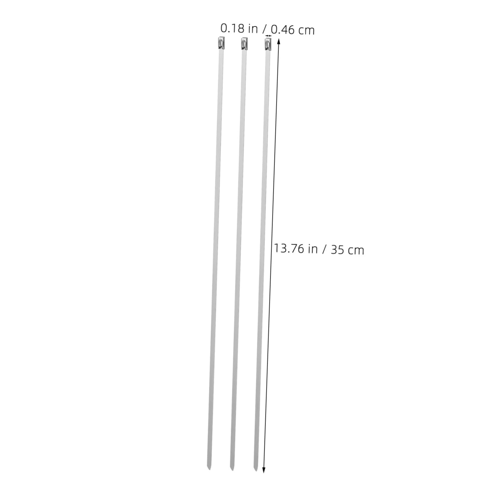 jojofuny 500 Bridas de Acero Inoxidable 304 Resistentes y Versátiles para Fijación de Cables en Vehículos y Entornos Industriales Acabado Plata