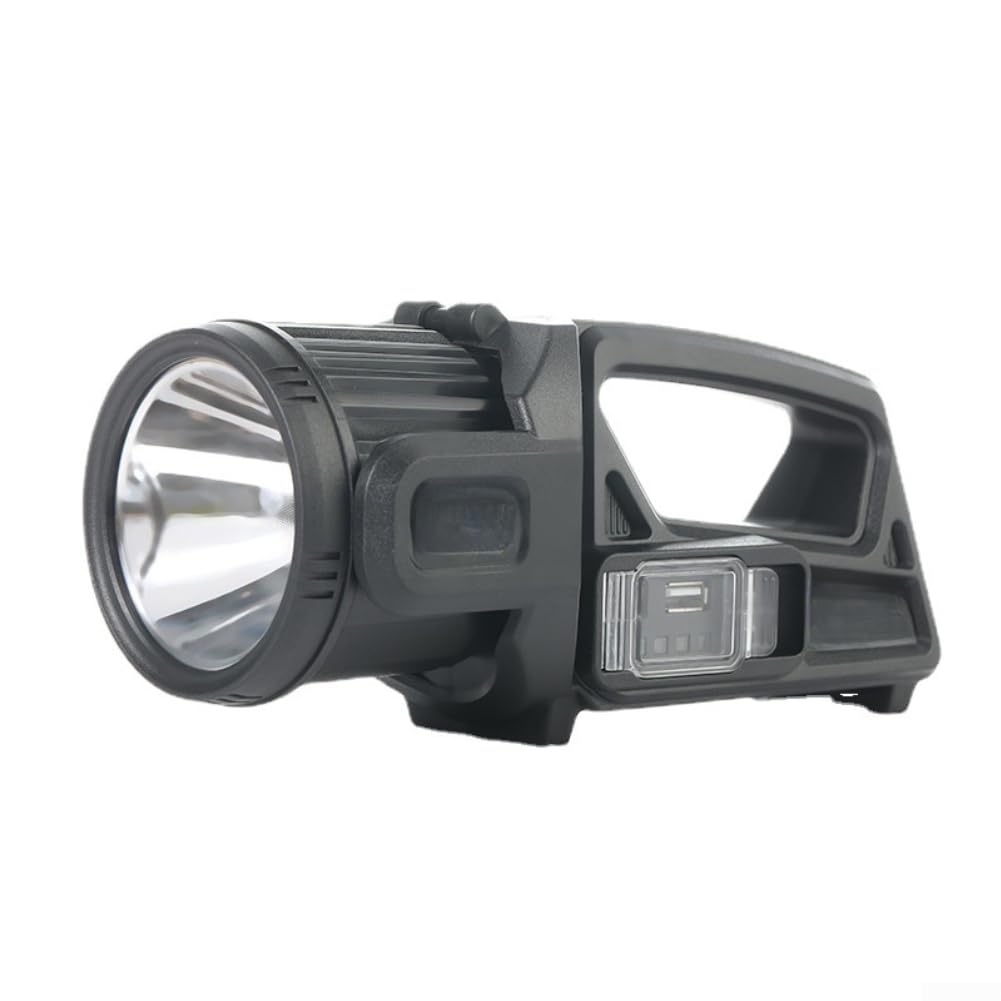 Torcia per solare P50 LED 4500mAh Ricaricabile Esterno Torcia(Black large 29 * 12.5 * 11.4cm) | P50 LED , 1100lm luminosità, 4500mAh, ricarica per solare rapida, ideale per esterno