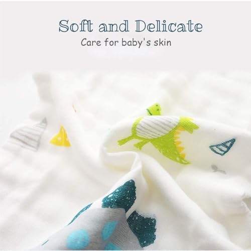 Image of Baby Muslin Washcloths | Soft Face Towels for Newborns with Sensitive Skin | Shower Gift for Baby Registry - 11.5x11.5 inch (29x29cm)