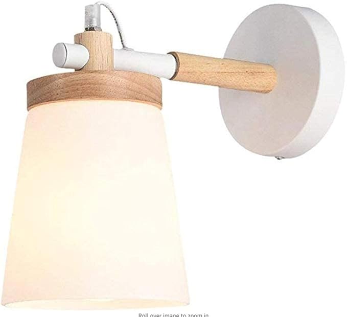 WXJLYZRCXK Nieuwigheid Wandlamp, Massief Hout Studie Slaapkamer Hotel Nachtkastje Woonkamer Lezen Muur Lezen Lamp Goot Vierkante Ronde Wandlamp