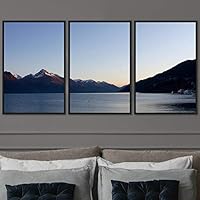 3 Piece Framed Canvas Wall Art Lake Landscape Canvas Prints Home Artwork Decoration for Living Room,Bedroom - 16