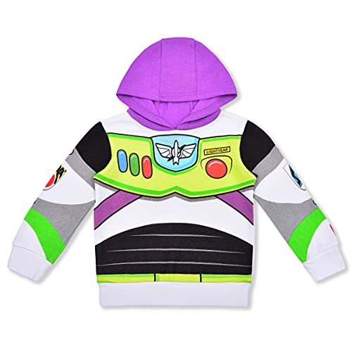 Disney Toy Story Buzz Lightyear Boys Pullover Hoodie for Toddler and Little Kids