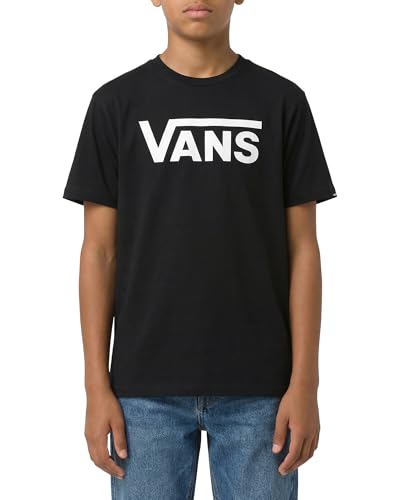 Vans Classic Drop V SS Crew tee B, Blanco y Negro, 8 años