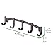 mDesign Steel Modern Key Holder for Wall - Decorative Wall-Mount Key Ring Holder and Hook Rack - 5 Metal Hooks for Hanging Dog Leash, Car Keys, and Keychain - Hyde Collection - 2 Pack - Bronze