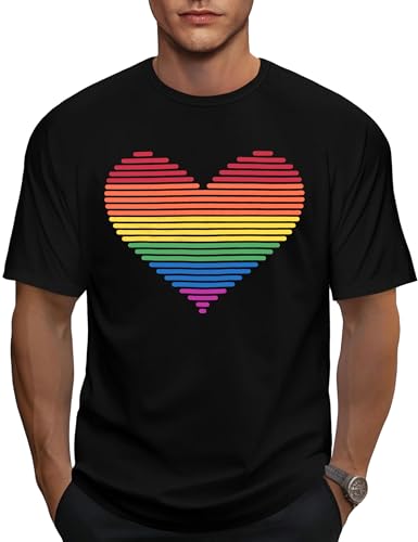 Image of Ithalt Pride Tank Top for Women LGBT Rainbow Flag Shirt Love Heart Graphic Tee Lesbian Gay Pride Sleeveless Vest