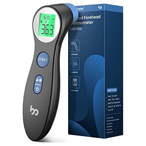 Fieberthermometer kontaktloses Stirnthermometer für Babys, Kinder und Erwachsene, Infrarot Thermometer Cover