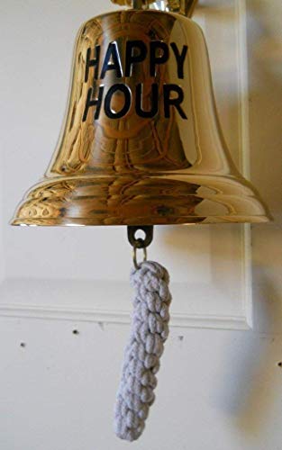 Product Image of the Large Solid Brass HAPPY HOUR Bartenders Bell