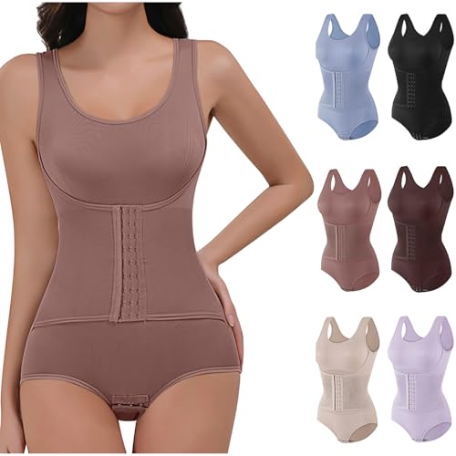 HGps8w Shapewear Bodysuits for Women Waist Trainer Seeveless Tummy Control Seamless Butt Lifter Thong Body Shaper2
