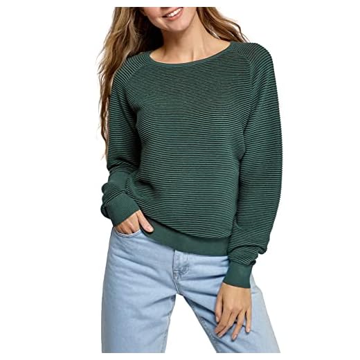 oodji Ultra Mujer Jersey de Punto con Lúrex, Verde, ES 38 / S