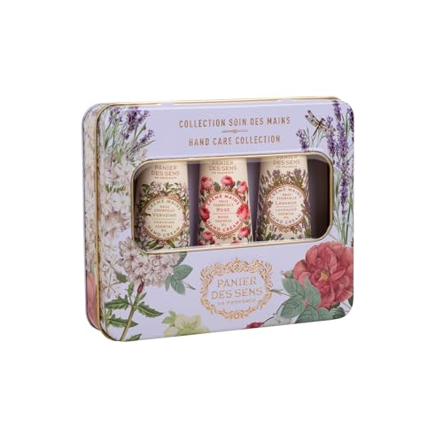 Panier-des-Sens-Gift-Box-for-Women-Trio-of-Natural-Hand-Cream-3x30ml-Verbena-Rose-Lavender-Gift-for-Her-Made-in-France-Womens-Gift-Sets-with-97-Natural-Ingredients-Mini-Hand-Cream