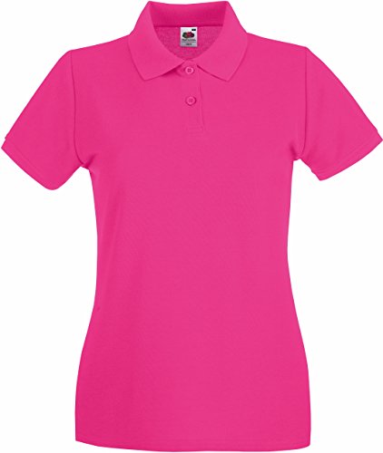 Preisvergleich Produktbild Fruit of the Loom Lady-Fit Premium Poloshirt 2017 XL Fuchsia