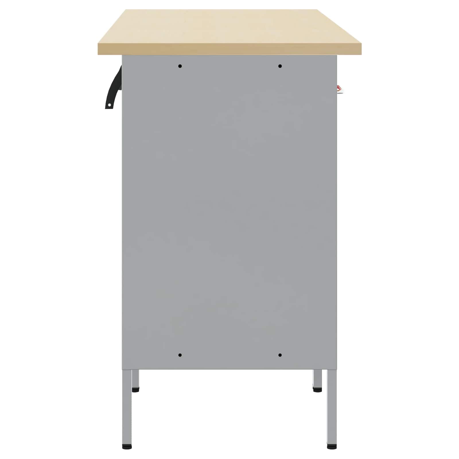 Mangloder - Set di armadietti da lavoro con 10 cassetti e 2 serrature a camma, robusto sistema di stoccaggio in 5 pezzi, rosso e grigio, per officina, garage e cantina, combinazione stabile in acciaio