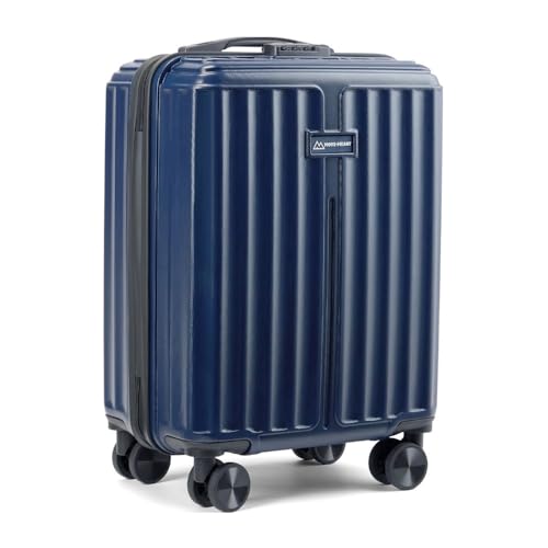 Image of MOVE-MEANT ROAMIFY Small Cabin Suitcase 55 CM 8 Wheels Number Lock Poly Carbonate Navy Blue Trolley Bag for Men & Women | 360 Degree Wheeling System Luggage | Trolley Bags for Travel