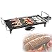 Teppanyaki, barbecue elettrico da tavolo con contenitore di raccolta del grasso, da 2000 Watt (barbecue giapponese, Teppan Yaki, piastra grill 40 x 23 cm)