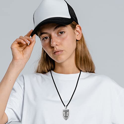 St Michael Pendant 925 Sterling Silver Saint St Michael Necklace For Men Archangel Michael San Miguel Archangel Medalla Religion St Michael Medal De Plata 925 Catholic St. Michael The Archangel Guardian Archangel Michael Medallion Protection Saint Michael Jewelry Handmade Shield Amulet Holy Talisman Of Saint Michael For Men 24 Inch 22+2 Inch Arch Angels Michael #TOP6