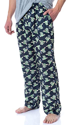 Star Wars Men's The Mandalorian The Child Grogu Cartoon Sleep Pajama Set3