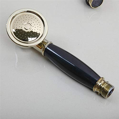 Ensemble de douche 4 pièces avec douchette noire et dorée - 4
