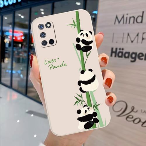 Custodia Carina Compatibile con OPPO A52/OPPO A72/OPPO A92 - Comoda Cover in TPU Morbido Bianco Animali Cartoni Case