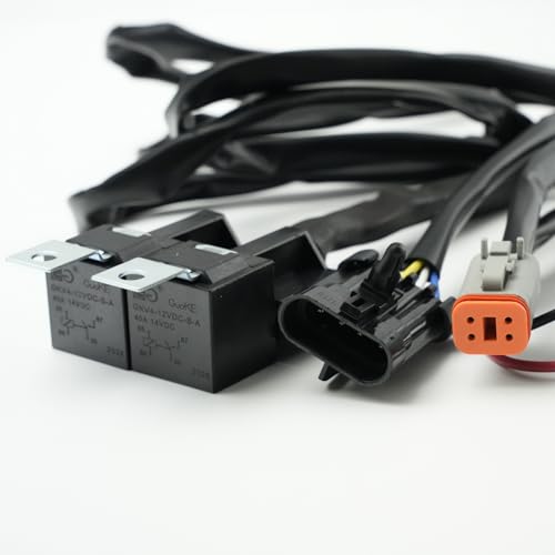 APPOCAT Baja lp6 lp6-Pro lp9 lp9-Pro LED Headlight Wiring Harness for Harley '15-'25 Street Glide, '21-Later Road King,M8 Softail Models with 4 PIN connecter Headlight Wiring Harness