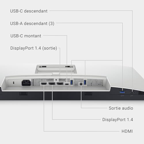 Dell U2424H UltraSharp 24" Full HD (1920x1080) Écran PC, 120Hz, IPS, 5ms, 100% sRGB, 2X USB-C, 2X DisplayPort, HDMI, 3X USB, Garantie 3 Ans, Argent