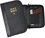 Garrison Grip Faux Leather & Canvas Lockable Bible Size Gun Case for Compact & Subcompact. Glock 26 27 33 39 42 43 Ruger LCR LC9 LCP S&W Bodyguard & 9mm 40cal Shield