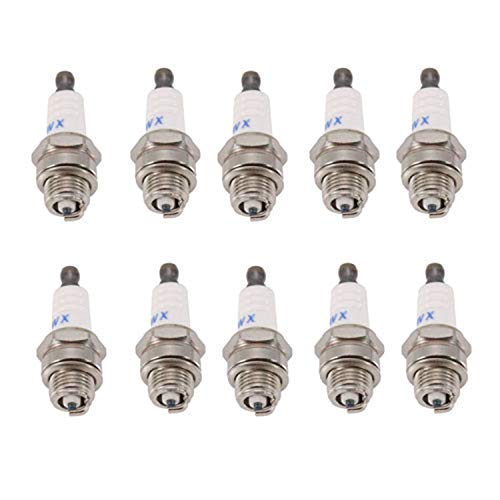 CUHAWUDBA 10Pcs Lawn Mower Spark-Plug L7Tc Br2Lm for Briggs Stratton Motors 55Mmx22Mm