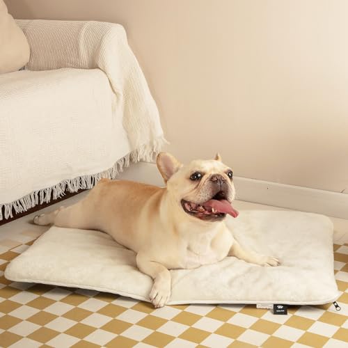 Mora Pets Dog Crate Mat Crate Pad Waterproof Dog Bed with Removable Washable Cover Anti-Slip Bottom Self Warming Memory Foam Pet Sleeping Mattress for Large Medium Small Dogs Beige 24 inch - Image 6