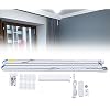 2M-6M Controller Control Smart Motorized Electric Curtain for Straight Windows Curved Windows,with Controller Controler,Ac 110V 60Hz,Size(Folded) 105x12x12cm,Pc and Abs Material (4M)