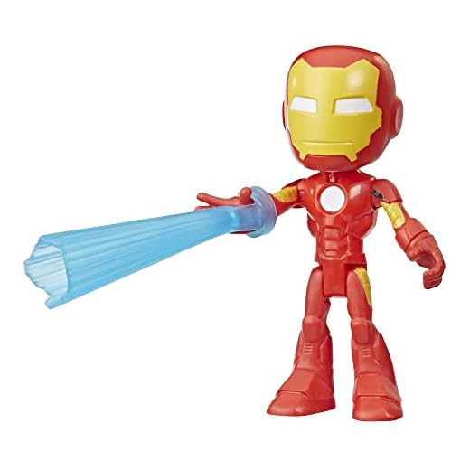 Marvel Spidey and His Amazing Friends Iron Man Action Figure Toy, Preschool Super Hero Action Figure with Accessory, Kids Ages 3 and Up