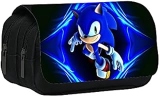 The Hegehog Astuccio portatile per cancelleria, portapenne, a doppio strato, per bambini, ragazze, ragazzi e adulti