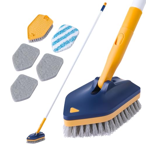 BOOMJOY Tub Scrubber with Long Handle, 58" Extendable 3 in