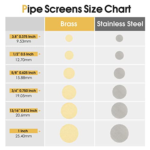 200 Pcs 3/4 Inch Stainless Steel Pipe Screens, 3/4 Inch Metal Pipe Screen With Metal Box #TOP5