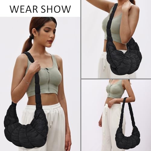 Puffer Crossbody Bags for Women Luna Hobo Bags Quilted Carryall Shoulder Bag2