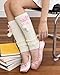 Jeasona Lolita Leg Warmers for Women Arm warmers for 2000s Teens Girls Kawaii Harajuku Cutecore Japanese Wool Cable Knit Pink Leg Warmers with Bows Thigh High Legg Warmers Fashion Loose Socks Gifts