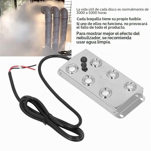 Nebulizador Ultrasónico de 6 Cabezales, Señor Ultrasónico a Prueba de Agua, Humidificador Ultrasónico para Preservación de Vegetales, Paisaje, Atmósfera de Halloween