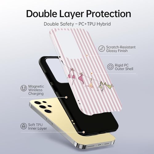 Coque rigide rose premium Samsung S24 Ultra fine et résistante