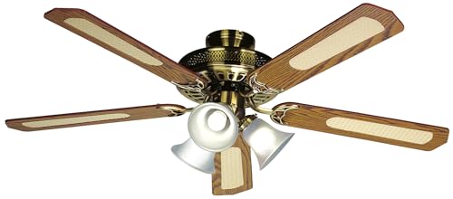 Farelek Baleares Ventilateur de plafond 132 cm Brun