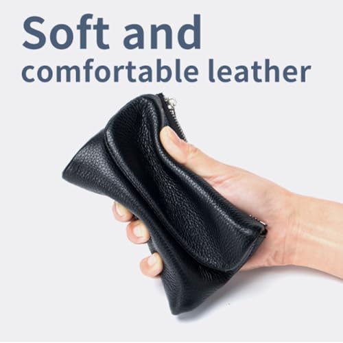 Relevantk Wallet, 5.3'' Unisex Pebble Leather Wallet for Women, Women's Genuine Leather Coin Purse with Credit Card Holder (#17)4