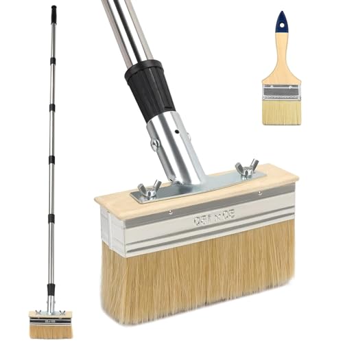 Pennello Pittura 150 cm,Pennello Da Terrazza con Manico Lungo, Pennelli Di Vernice Superficie Pennelli Da Macchiatura Spazzola Da Terrazza Per Pittura, Lappatura, Parete, Soffitto