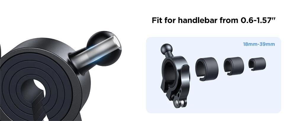 Supporto Telefono Bici 360° Rotabile Per Moto ATV Scooter Manubrio Sgancio Rapido 1S