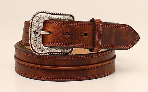ARIAT Men's Medium Brown Rowdy Center Leather Belt (56)2