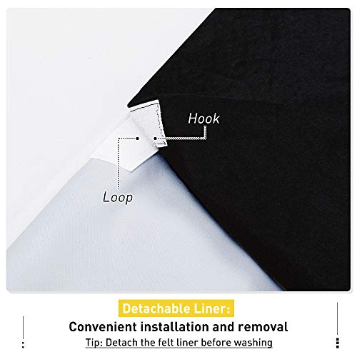 NICETOWN Full Shading Curtains for Windows, Super Heavy-Duty Noise Absorb Lined Blackout Curtains for Bedroom, Privacy Assured Window Treatment for Hotel (White, Pack of 2, 52 inches W x 90 inches L) by NICETOWN - Image 8