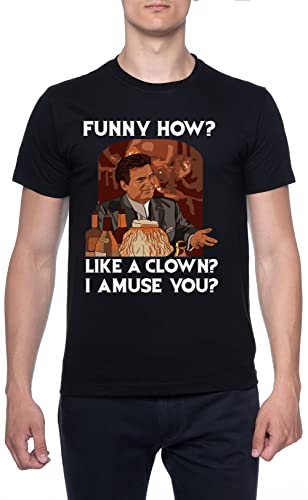 BIOCLOD Funny How Like A Clown Uomini Maglietta Nero Girocollo Men T-Shirt Black Round Neck