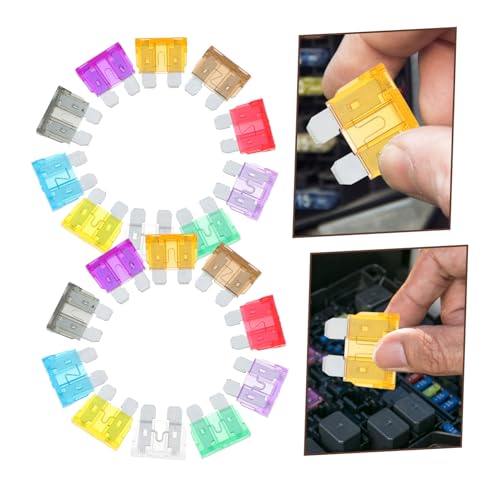 NUOBESTY 100 fusibles tipo cuchilla para autos, camiones y motocicletas, reemplazo automotriz miniatura 2