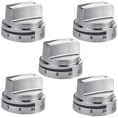 EIOLWJIEO AEZ73453509 Stove Knob Replacements for LG Stove Knobs AEZ72909008 AP5669773 2347547 Range Oven Knob for LG LRG3091ST LDG3016ST etc 5 Pack