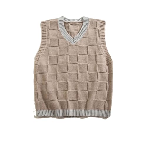 Men’S Preppy Style Ethnic V-Neck Sweater Vest Vintage Sleeveless Knitted Tank Top
