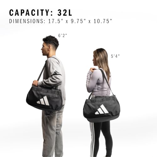 adidas Power Gym Bag – Lightweight Small Duffel, Blush Pink/White/Halo Silver Grey, OSFA - image 6