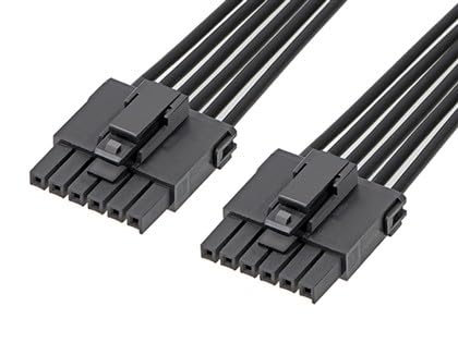 Molex/Waldom, 217465-1062, Molex 217465-1062 Rectangular Cable Assemblies Ultra-Fit Sr R-R 6 Circuit 300mm Disc Sn (18 Item/s)